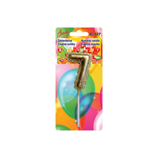 Zlatá balónková číselná svíčka na dort 7 (6 × 3 cm) C-127.jpg#14698#2778ee9439be